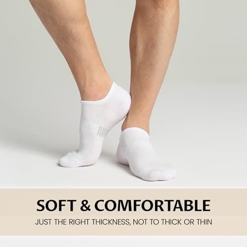 Sunew No Show Liner Socks Women Men Low Cut Invisible Socks for Casual Shoes 8 Pairs White Medium - Thumbnail 6