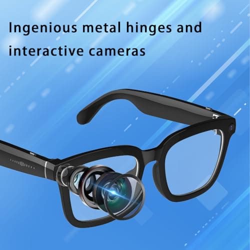 SZXWL Ai Smart Glasses with Camera, 8MP Anti-Shake Camera Glasses, Voice Assistant, Supports Photo/Video/Audio Recording, with AI Assistant/AI Translation/Bluetooth Calling (Anti-Blue Light Glasses) - Thumbnail 3