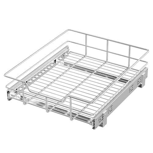 Pull Out Cabinet Organizer 15" W X 22" D, Slide Out Drawers For Kitchen Organizers and Storage, Pull Out Drawers For Cabinets Capacity Heavy Duty Caddy, Cabinet Shelves Chrome-Plated, Bathroom Pantry - Image 1