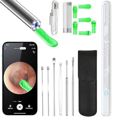 Ear Wax Removal Tool Camera — 1080P HD Ear Cleaner with Light, Earwax Removal Kit for Ear Cleaning, Safe Ear Camera for Adults Kids Pets Ear Camera for iOS & Android - Image 1