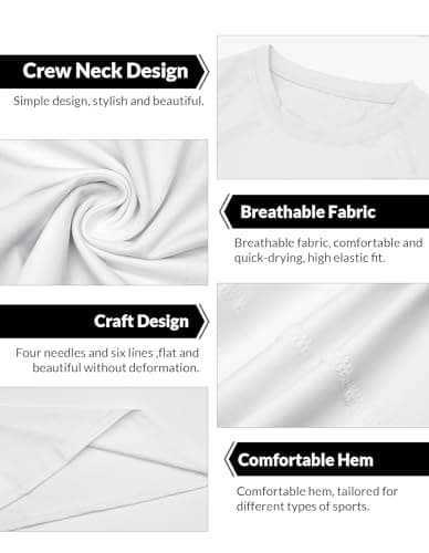 Men’s Compression Shirts Quick Dry, Top Baselayer Short Sleeve Athletic Undershirt, Workout Gym Slimming Undershirt - Thumbnail 5