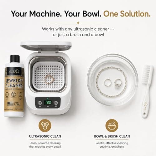 Evo Dyne 3-Pack Ultrasonic Jewelry Cleaner (8oz Per Bottle) – Solution for Diamond, Gold, Silver, Gemstones – Extra Concentrated Formula Jewelry Cleaner for Sonic and Ultrasonic Machines - Thumbnail 4