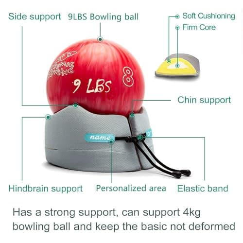 BAKLUCK Travel Neck Pillow for Airplane, Neck Chin Support, Memory Foam, Machine Washable,Neck Pillow for Airplane Sleeping Car Office Grey M - Thumbnail 5