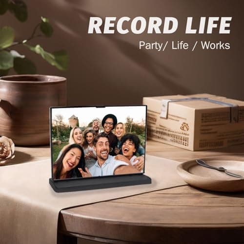 vilkok 8x6 Acrylic Sign Holder, 4 Pack Horizontal Clear Display Stand, Double-Sided Menu Holder for Events, Stores, Cafes, Durable Black Sign Frame - Thumbnail 3