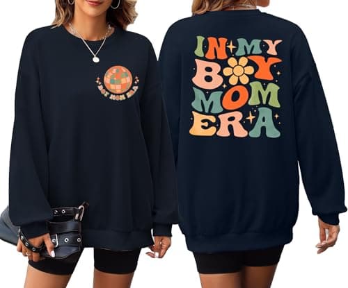 EGELEXY Mom Sweatshirts Women Boy Mom Shirts Mama Crewneck Clothes Casual Moms Long Sleeve Pullover - Image 1