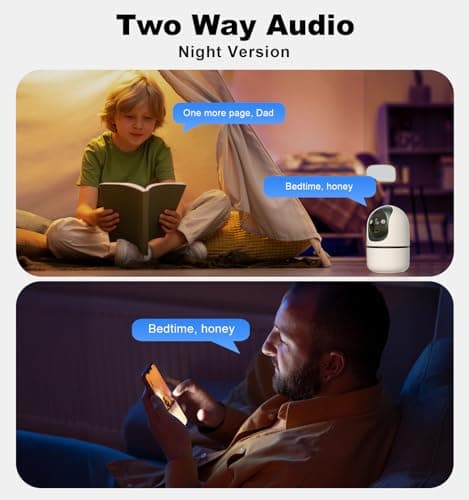 Gyliziex Indoor Security Camera 2 Packs, 2K 5G WiFi Baby/Pet/Dog/Nanny Cameras for Home Security, 360 PTZ Security Cameras with US Servers Phone App, 911 One-Tap Call,AI Smart Detection - Thumbnail 2