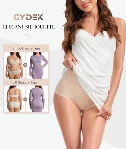 GYDEK Shapewear for Women Tummy Control - High Waist Body Shaping Briefs Compression Underwear Seamless Breathable Girdle for Shapewear panties - Thumbnail 6