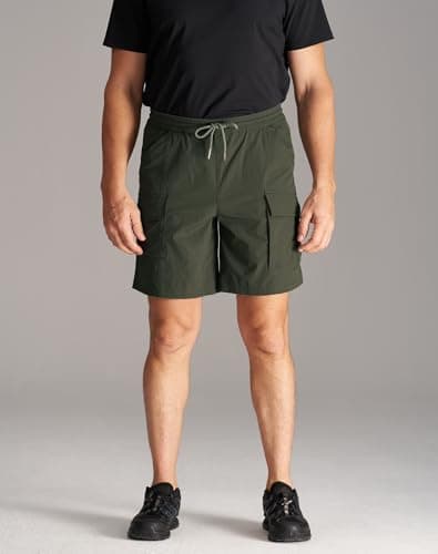CHRONOLINE Men’s Stretch Utility Shorts Water-Repellent Lightweight Quick Dry UPF 50+ Sun Protection Hiking Golf Shorts, Ranger Green, 36 - Thumbnail 2