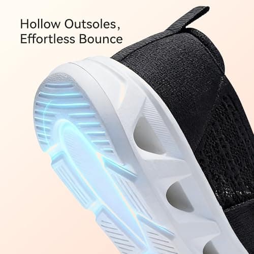 BOSTANTEN Comfortable Mary Jane Sneakers for Women - Lightweight & Breathable, Slip On Casual Shoes 2026, Wide Toe Box, Cushioned Sole for All-Day Walking/Work Black - Thumbnail 6