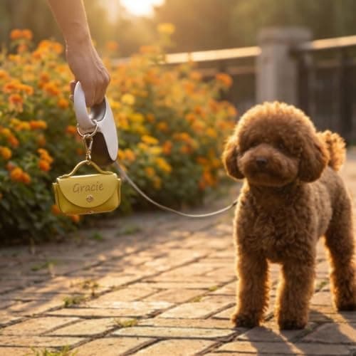 Custom Dog Name Poop Bag Holder for Leash, Large Opening Easy Pull Out Dog Waste Bag Dispenser with Used Bag Carrier Compartment, Perfect Gifts for Dog Owners Suitable for Any Retractable Leash - Thumbnail 6