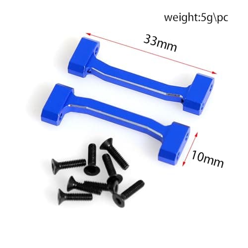 Aluminum Chassis Cross Brace Upper for Losi 1/18 Mini LMT 4X4 Brushed Monster Truck，Replacement for Losi - LOS211047 Upgrade Part Cross Brace Upper for Losi-LOS01026 1/18 Mini LMT Monster (Blue) - Thumbnail 3