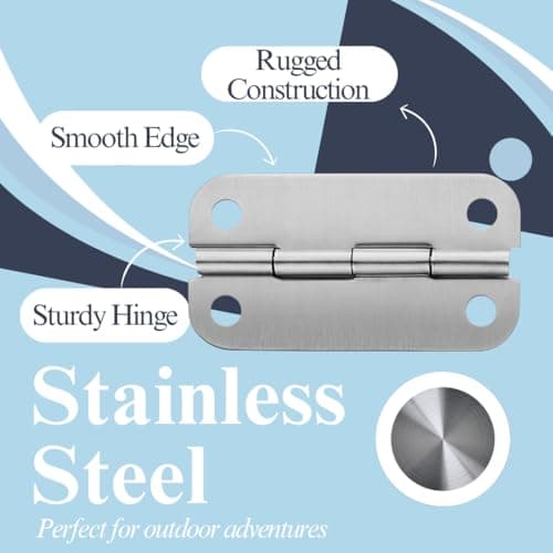 Cooler Hinges Replacement for Igloo Ice Chests - 3 Pack 316 Stainless Steel Cooler Hinge Kit for 25-165 Quart Coolers - Thumbnail 4