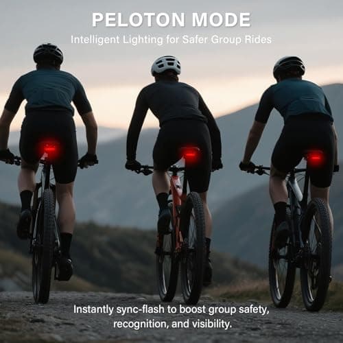 Smart Animated ​Bike Tail Light with Brake Sensing Auto On/Off, Animation & Live Speed & Peloton 3 Modes, XL Screen, Rear Bike Light, Rechargeable Bicycle Tail Light for Road Urban Cyclists Safety - Thumbnail 6