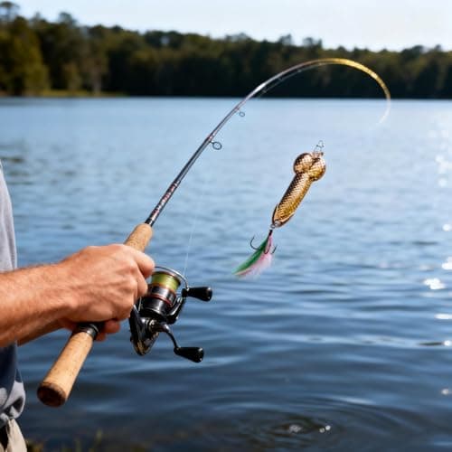 4Pcs Rose Gold Fishing Lures - Metal Luminous Sequin Spoon Lures with Sharp Treble Hooks, Funny Gag Gift for Men, Father's Day/White Elephant Gift for Anglers, Suitable for Bass & Trout - Thumbnail 2