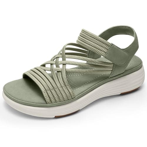 Vilanva Women's Comfortable Walking Sandals (Green Size 7)
