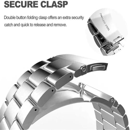 Stainless Steel Watch Band 20mm Quick Release Universal Metal Watchband,Smart Watch Strap Replacement Band for Men Women - Thumbnail 3