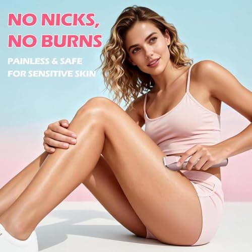 Bikini Trimmer for Women - Flawless Electric Razors for Women for Facial Hair, Pubic Hair & Legs, Waterproof Electric Shaver with Ceramic Blades, Travel-Friendly Perfect Gromming Gift for Her - Thumbnail 3