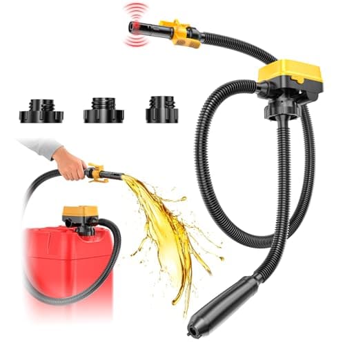 Ecarke Auto Shut-Off 3.2GPM Cordless Fuel Transfer Pump, Compatible with DeWalt 20V Milwaukee 18V Battery, Leak-Proof Electric Pump for Gasoline Diesel to Car Truck Boat (Without Battery)