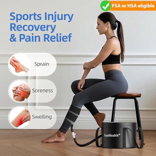 Cold Therapy Machine, Portable Ice Machine for Knee After Surgery, Programmable Knee Replacement Recovery System for Post Surgery Recovery Sports Injuries Reduce Swelling (Black D) - Thumbnail 2