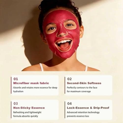 Meleell 7-Color Collagen Face Masks Skincare Set,Gentle for Sensitive Skin, Deep Hydrating Spa Facial Mask for Dry Skin, Bridesmaid & Birthday Gifts for Women, Teens, Kids-— Self-Care & Party Favors - Thumbnail 3