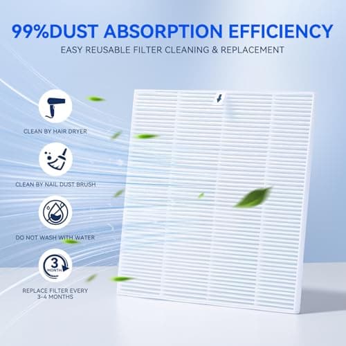 Makartt Nail Dust Collector - Dust Collector Nail Tech Quite SYMPHONEE Dust Extractor Vacuum for Acrylic & Gel Nails Plug-in Ultra Thin Portable with Reusable Filter White - Thumbnail 6