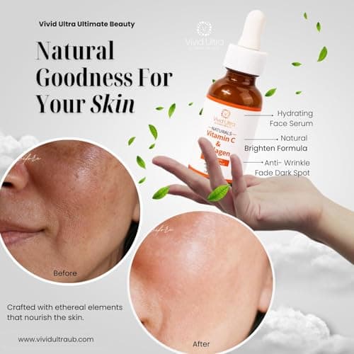 Vivid Ultra Vitamin C Serum for Face – Anti-Aging Serum with Hyaluronic Acid, Collagen & Vitamin E – Brightening Dark Spots, Firming Skin, Reducing Wrinkles & Acne Scars – 1 Fl Oz - Thumbnail 3
