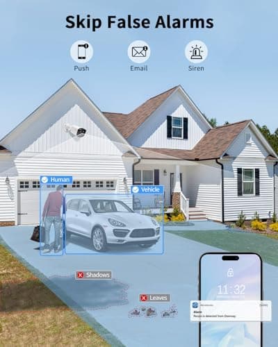 《4K Ultra HD & 100FT IR Night Vision》Wired Outdoor Security Camera System, POE Cameras for Home Security, NVR Video Surveillance Systems with Motion Detection - Thumbnail 6