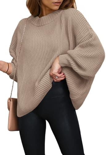 PRETTYGARDEN Women's Fashion Sweater Long Sleeve Casual Ribbed Knit Winter Pullover Chunky Spring Sweaters for Women 2026 (Camel, X-Large) - Image 1