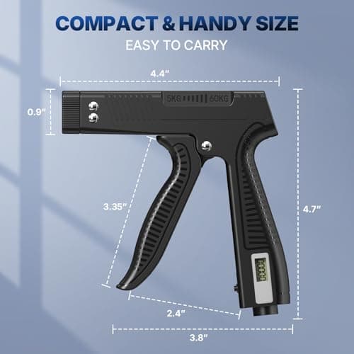 Grip Strength Trainer with Finger Exerciser, Digital Counter Adjustable Hand Grip Strengthener for strength training, recovery and muscle building (1) - Thumbnail 3