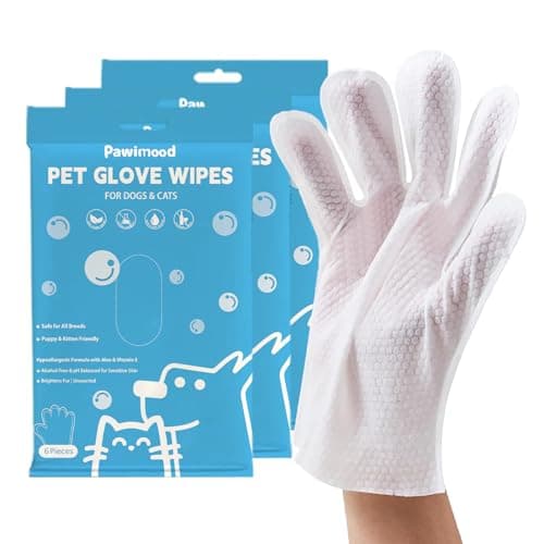 Pawimood Hypoallergenic Pet Grooming Wipes for Dogs & Cats - Coconut Oil Cleaning & Deodorizing Bathing Wipes with Hydrating Formula for All Body Parts,Dog Cleaning Wipes Remove Odor (3 Pack)