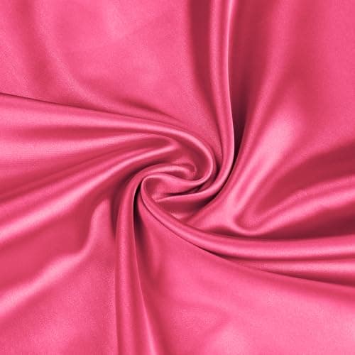 BEDELITE Satin Body Pillow Cover, Super Soft and Cooling Body Pillow Pillowcase for Hair and Skin, Breathable Silky Full Long Pillowcase Cover(20"x54", Hot Pink) - Thumbnail 6