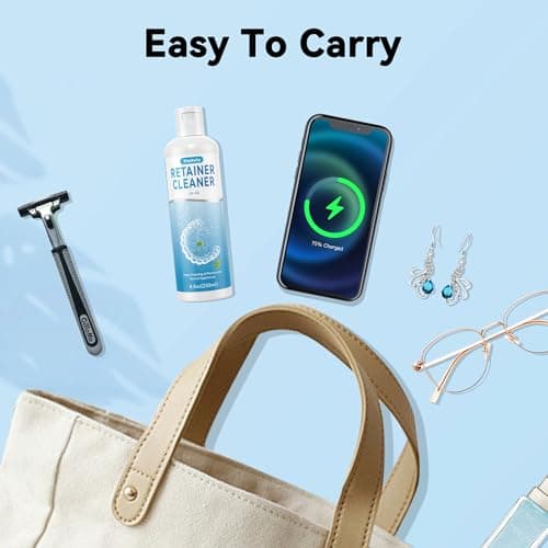 Ultrasonic Retainer Cleaner Solution for Ultrasonic Retainer Cleaner Machine, Aligner Cleaner, Nightguard Cleaner, Mouthguard Cleaner, Denture Cleaner, 8.5oz - Thumbnail 5