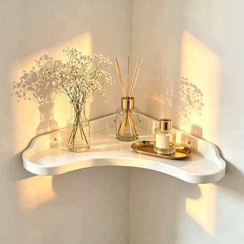 TTSZNB Corner Shelves, Heart Shaped Floating Corner Wall Shelf, Multi-Purpose Corner Storage Shelving for Bedroom, Kitchen, Living Room, Bathroom Decor & Small Household Items - Thumbnail 2
