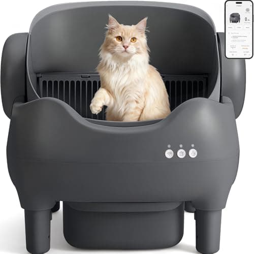 KITPLUS Self Cleaning Litter Box, Automatic Cat Litter Box with APP Control, Odor-Free Waste Disposal Includes Trash Bags, Large Waste Bin, Open-Top, for Multiple Cats - Image 1