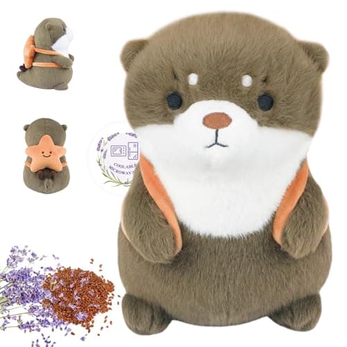 Ayehe Microwavable Stuffed Animal, Heatable and Coolable Otter, Heated Stuffed Animals for Cramps & Pain Relief, Lavender-Scented Toy, Cute Soft Plush Toys for Adults and Children(Starfish Otter)