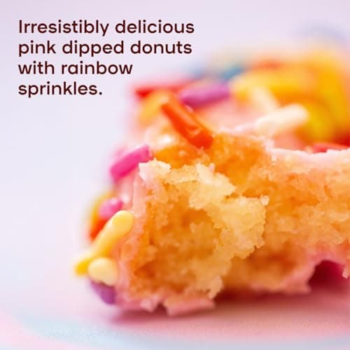 Donutful Pink Sprinkle Dipped Mini Donuts – Baked Not Fried, Less Sugar, Nothing Artificial, Non-GMO, Individually Wrapped Snack Packs (30 Donuts/Box) - Thumbnail 4