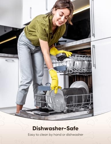 PETPATH Dog Water Bowl, 2.2L No Spill Water Bowl for Dogs,with Suction Cup Foot Pad Reduce Refill, Anti Splash No Mess Dispenser Dripless Slow Drinking Water Bowl for Sloppy Messy Drinkers (Gray) - Thumbnail 6