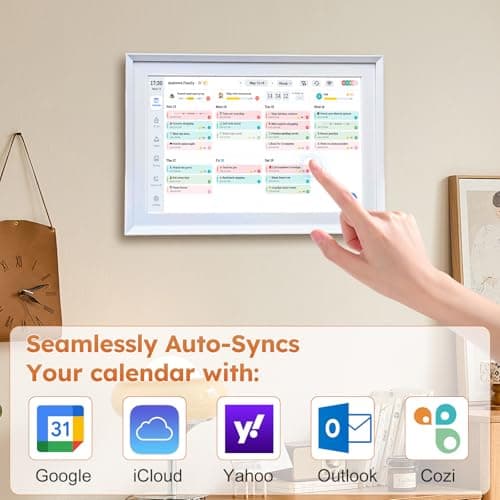 Furnsii 10.1Inch Digital Calendar Wall Touch Screen, Smart WiFi Family Planner & Chore Chart & Meal Planner, 32GB Electronic HD Interactive Display with Digital Picture Frame for Home Work 2026 Organization - Thumbnail 2