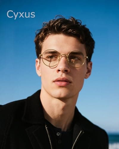 Cyxus Blue Light Glasses for Men and Women, Metal Frame Computer Eyeglasses for Office, Gaming, Reading 8090T06-US - Thumbnail 2