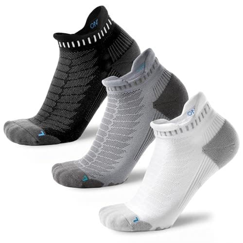 Hephatania Coolmax Performance Ankle Running Socks 3 Pairs Cushion Padded Breathable Athletic Socks for Men Women - Image 1