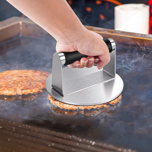 Griddle Accessories for Blackstone with Smashed Burger Press,19Pcs Griddle Accessories kit for Hibachi, Enlarged Grill Spatula, Salt and Pepper Shakers, Grill Black Tools Set - Thumbnail 5