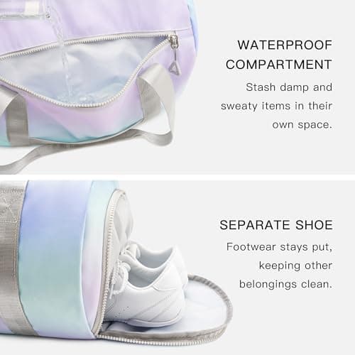 STELLE Dance Bag for Girls Ballet Bag Gifts for Girls Waterproof Sports Gymnastics Bag with Shoe Compartment Cheer Duffle Bag(LM1,F) - Thumbnail 4