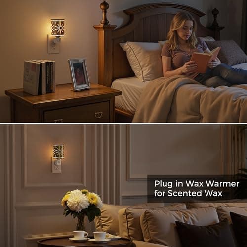 L LOHAS LED Wax Melt Warmer, 2 Pack Plug in Wax Warmer for Scented Wax, 360° Rotating Plug in Fragrance Night Light for Home Fragrance Bedroom Home Decor - Thumbnail 6