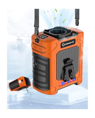 Waist Fan, 10000mAh Rechargeable Belt Clip Fan, 59ft/s Airflow, 18500RPM 6-Speed, Up to 35H, 8-in-1 Hands-Free Personal Cooling with Bottom Air Intake, LED SOS Light for Camping, Travel, Jobsite - Image 1