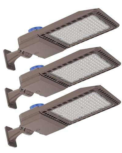 LED Parking Lot Light 200W, UL Listed 28000LM 5000K Shoebox Light with Dusk to Dawn Photocell,Adjustable Arm Mount, IP66 Waterproof, Commercial LED Area Security Light for Parking Lot,Roadway,3Pack