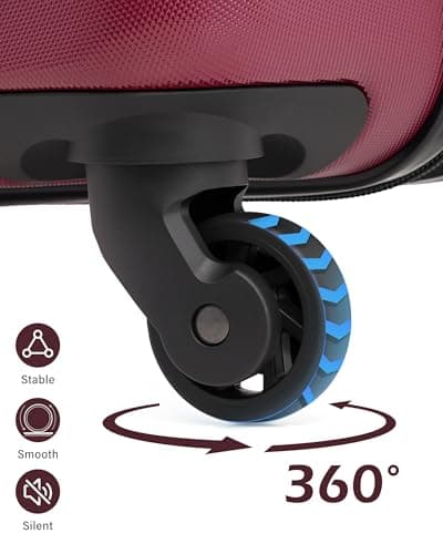 Coolife Luggage Set 3 Piece Hardside PC+ABS Suitcase with TSA Lock, Expandable Large Checked Luggage, Lightweight Rolling Carry On with Spinner Wheels(20/24/28 Inch, Radiant Pink) - Thumbnail 5