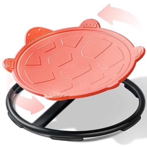 Oranmew Turtle Spinning Chair for Autistic Kids – Sensory Spinning Toy, Spin Chair for Kids Autism, Sensory Swivel Seat for Balance, Coordination, Focus & ADHD Support, Autism Sensory Products (Red) - Image 1