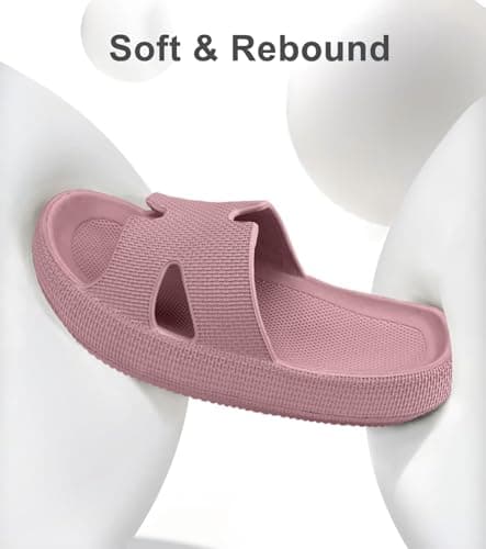 Haifago Cloud Pillow Sandals for Women Comfort Recovery Slides with Memory Foam, House Shower Slippers for Womens, Lightweight Thick Sole Indoor and Outdoor - Thumbnail 6
