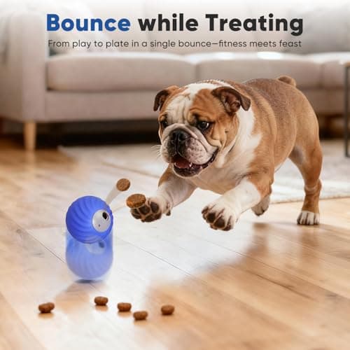 Petbobi Interactive Dog Ball, USB Rechargeable Moving Dog Toy for Treat Dispensing, 2.87" Blue Washable TPU Puzzle Ball, Interactive Dog Toys for Small & Medium Dogs, Boredom & Anxiety Relief - Thumbnail 2