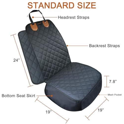 Puptoceed Dog Front Seat Cover for Cars 2PK Pet Car Seat Cover Front Bucket Seat Covers for Dogs Front Car Seat Cover Captain Chair Seat Covers - Thumbnail 3
